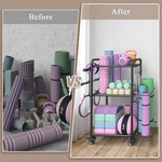 Topika - Home Gym Storage Gym Equipment Storage Rack Trolley
