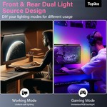 Topika RGB Monitor Light Bar - Dual Light Source Desk Lamp for PC & Gaming