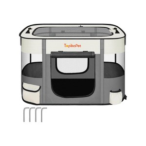 Topika Foldable Dog/Cat Tent Playpen Portable Pet Indoor/Outdoor Cage