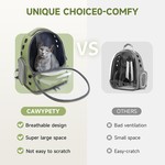 Topika - Cat Backpack Carrier Bag,Green Foldable Dog Carrier Bag for Travel