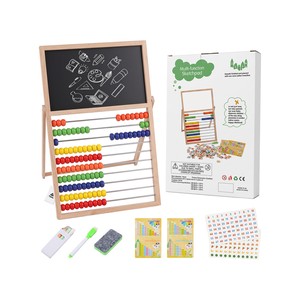 Topika 10-Row Wooden Abacus & Magnetic Board Kids Educational Toy Set