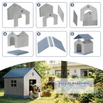 Topika Dog House Outdoor Waterproof Large Kennel with Raised Floor