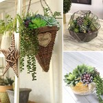 Topika - Fake Plants 16 Piece Artificial Succulent Set, Fake Plants room decor