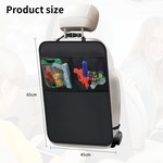 TopikaAuto - 2 Pack Car Organizer Kick Mats, Waterproof Back Seat Protector