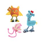 Topika Fawn, Owl & Octopus Plush Dog Toy Set, 3 Pack, Squeaker & Crinkle