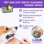 Topika Pet Ear Cleaner Finger Wipes for Dogs & Cats