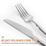 Topika 30 Piece Stainless Steel Cutlery Flatware Sets Knife Fork Spoon Sets