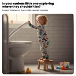 Topika 2 Piece Toilet Safety Lock For Kids SafetyToilet Lid Lock& 1-click