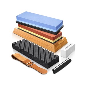 Topika - Knife Sharpening Stone Kit, Muti Side Grit Knife Sharpener Tool