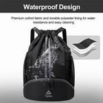 Topika - Sports Drawstring Backpack Gym Swim Bag with Shoe Section
