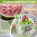 TopikaHome - 100 Piece Reusable Plastic Bowl Covers Set, 3 Sizes, Elastic Fit