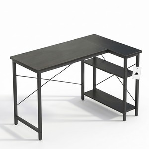 Topika L-Shaped Computer Desk with Shelves, 90cm Wide Corner Study Desk