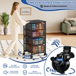 Topika Kitchen Rolling Storage Cart with 4 Drawers & Lockable Wheels
