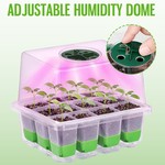 Topika - 4 pack Seed Starter Tray Kit Seed Starting Trays With Grow Light