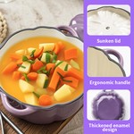 Topika - Cast Iron Pumpkin Dutch Oven Pot with Lid, 2L Casserole 20cm