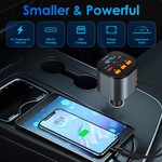 Topika Bluetooth FM Transmitter Bluetooth Car Modulator, 50W Car Charger