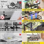 Topika - Adjustable & Stretchable Over-The-Sink Dish Drying Rack, 64-100cm