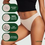Lekkon Women High-Leg Panties Classic Microfiber, Silky Underwear, 3/6 Pack