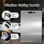 Topika Titanium Cutting Board, 100% Titanium Kitchen Chopping Board