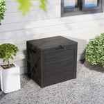 Topika Outdoor Storage Box, Lockable Foldable Waterproof, 128L