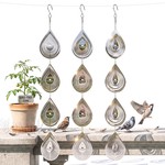 Topika Stainless Steel Teardrop Reflective Bird Deterrent Set