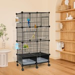 Topika Large Bird Cage With Wheels and Slide-Out Trays, 116CM Tall