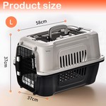 TopikaPet- Top-Load Hard-Sided Dogs, Cats Pet Travel Carrier with Iron Door
