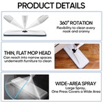 Topika - Spray Mop for Cleaning, Microfiber Flat Mop + 3 Piece Cloth Pads