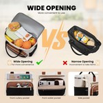 Topika Large Capacity Lunch Cooler Bag Tote Lunch Bag &Compartment Design