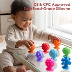 Topika Sensory Fidget Suction Toys for Kids,8 Piece Calm Down Stress Relief