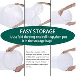 TopikaKids - Hanging Mosquito Net for Bed, Hooks&Nails, Large Bed Canopy