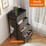 Topika - 4-Drawer Storage , Steel Frame, Wood Top, Drawer Storage Dresser