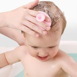 Topika Baby Bath Brush Baby Cradle Cap Brush Silicone Massage Brush