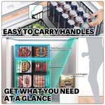 Topika - Chest Freezer Baskets, Foldable Organiser Bins with Handles