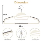 Topika - Plastic Hangers For Clothes, Non-Slip Adult Hangers 30/50 Pack