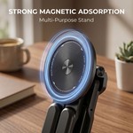 Topika - Adjustable Folding Laptop Stand With Magnetic Phone Holder