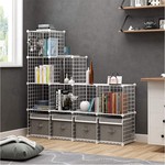 Topika 12 Cube Wire Storage Organiser, Modular Shelving Unit for Home