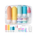 Topika Silicone Travel Bottle Set 17pcs Leakproof Travel Toiletry Container