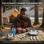 Topika Larger 21pcs Camping Cookware Set for 2, Outdoor Cooking & Picnics