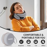Topika Travel Neck Pillow Memory Foam - Compact U-Shape for Aeroplane Sleep