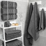 TopikaHome-8pcs Bath Towels Set, 100% Cotton, 500GSM, Large Bathroom Towels