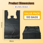 Topika Garbage Trash Bags 100 Piece, Thick Pet Poop Scooper Liners