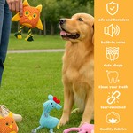 Topika Fawn, Owl & Octopus Plush Dog Toy Set, 3 Pack, Squeaker & Crinkle