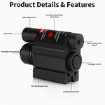 Topika - Tactical Red Laser Sight & 200LM LED Flashlight Picatinny Mount