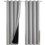 TopikaHome - Dark Grey Blackout Curtains, Double Layer, Thermal Insulated