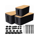 Topika Cable Box Organiser Set With 3 Boxes And 5 Types Accessories