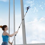 Topika - Window Squeegee Cleaner Tool 176cm with 3-in-1 Cleaning Heads