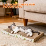 Topika Cat Scratching Board 2pcs, Curved Corrugated Scratch Pad