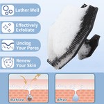 Topika - Back Scrubber for Shower, Black Silicone Body Scrubber with Handle