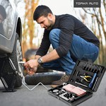 TopikaAuto 102 Pieces Heavy Duty Car Tire Repair Kit, Car Tire Plug & Patch Set